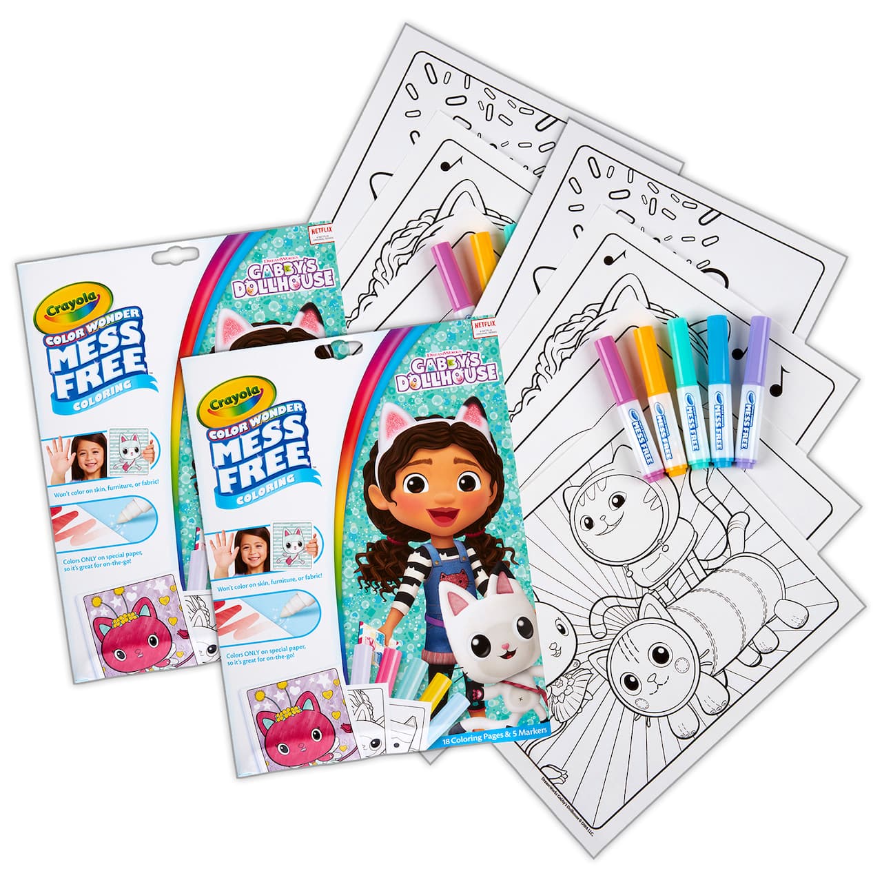 Crayola® Gabby's Dollhouse Color Wonder® Coloring Pad & Markers Sets, 2ct.